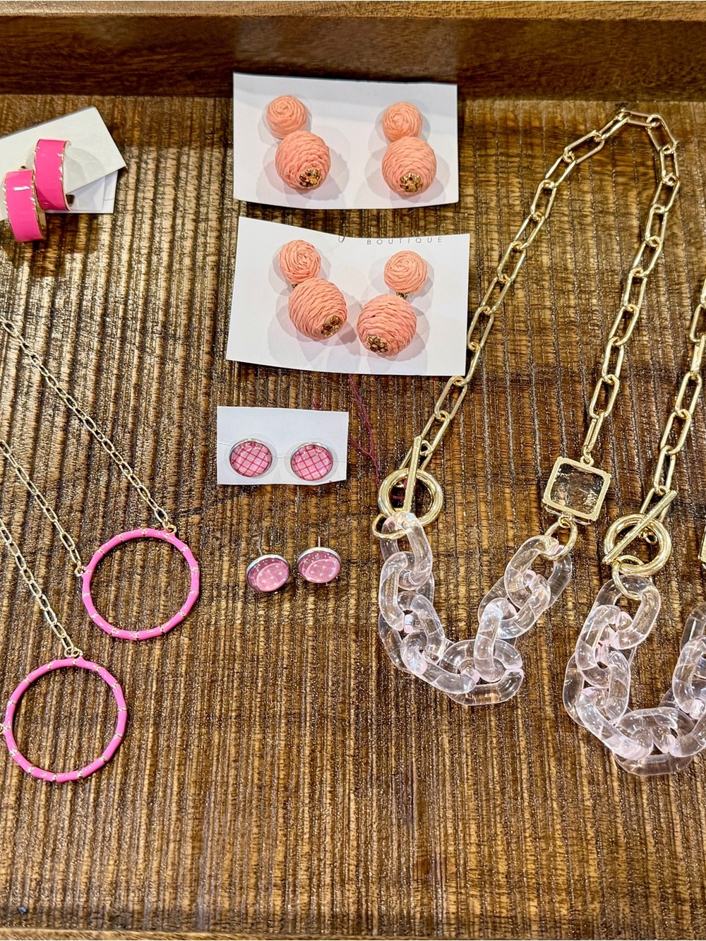 Pink Lot of Jewelry for sale!